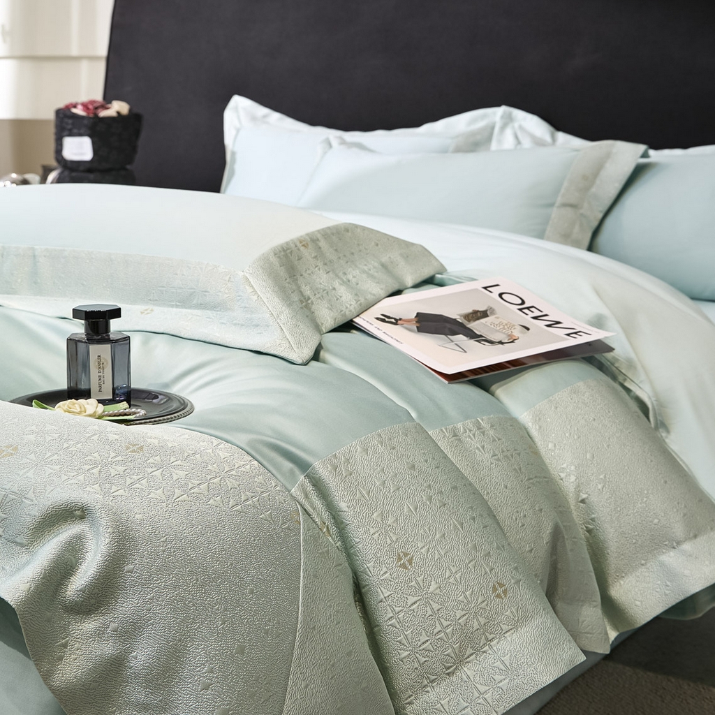 91家纺网 家纺一手货源 找家纺 （总）女子家纺 2026新款纯色长绒棉全棉纯棉轻奢四件套- 俏佳人