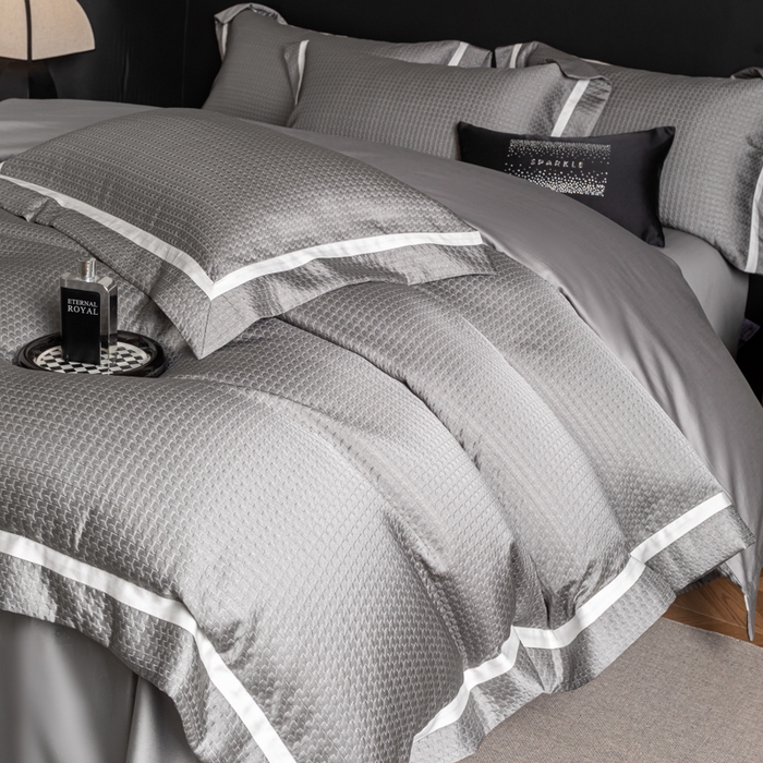 家居1号家纺 2026新款西西里厚织高精密锦缎提花四件套（全网控价！活动立减券后价格不得低于：标准488元，加大518元！请大家把控利润！严禁内卷！会员优惠10元！） 西西里-星空灰