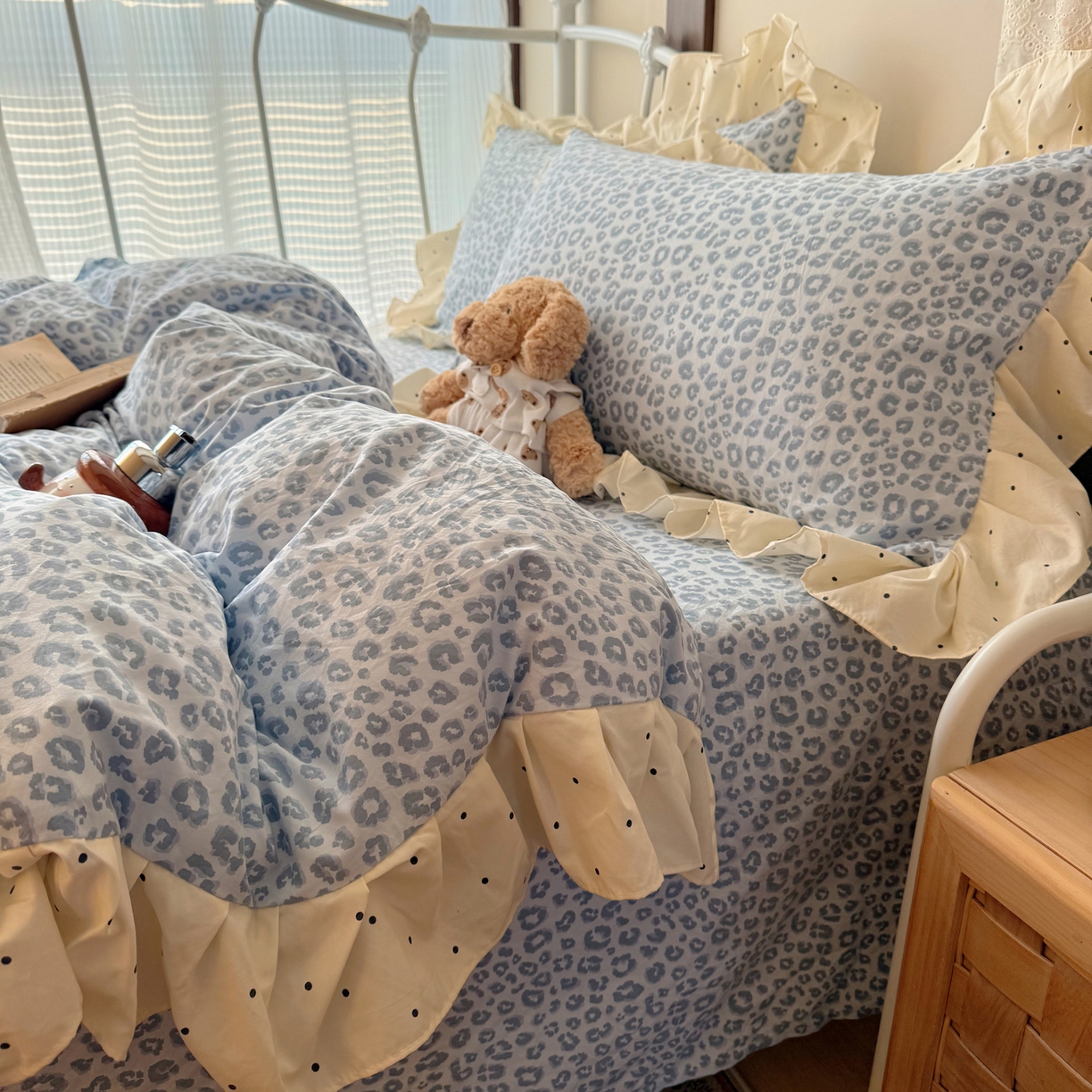 91家纺网 家纺一手货源 找家纺 （总）摩妮卡 2026春夏新款韩版公主风花边亲肤棉水洗棉印花四件套