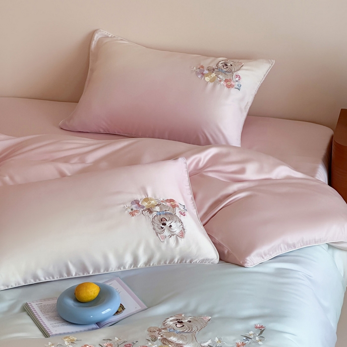 91家纺网 家纺一手货源 找家纺 （总）爱缦 2026新款60支LF级奥地利兰精天丝夏被四件套-小雪的花园系列