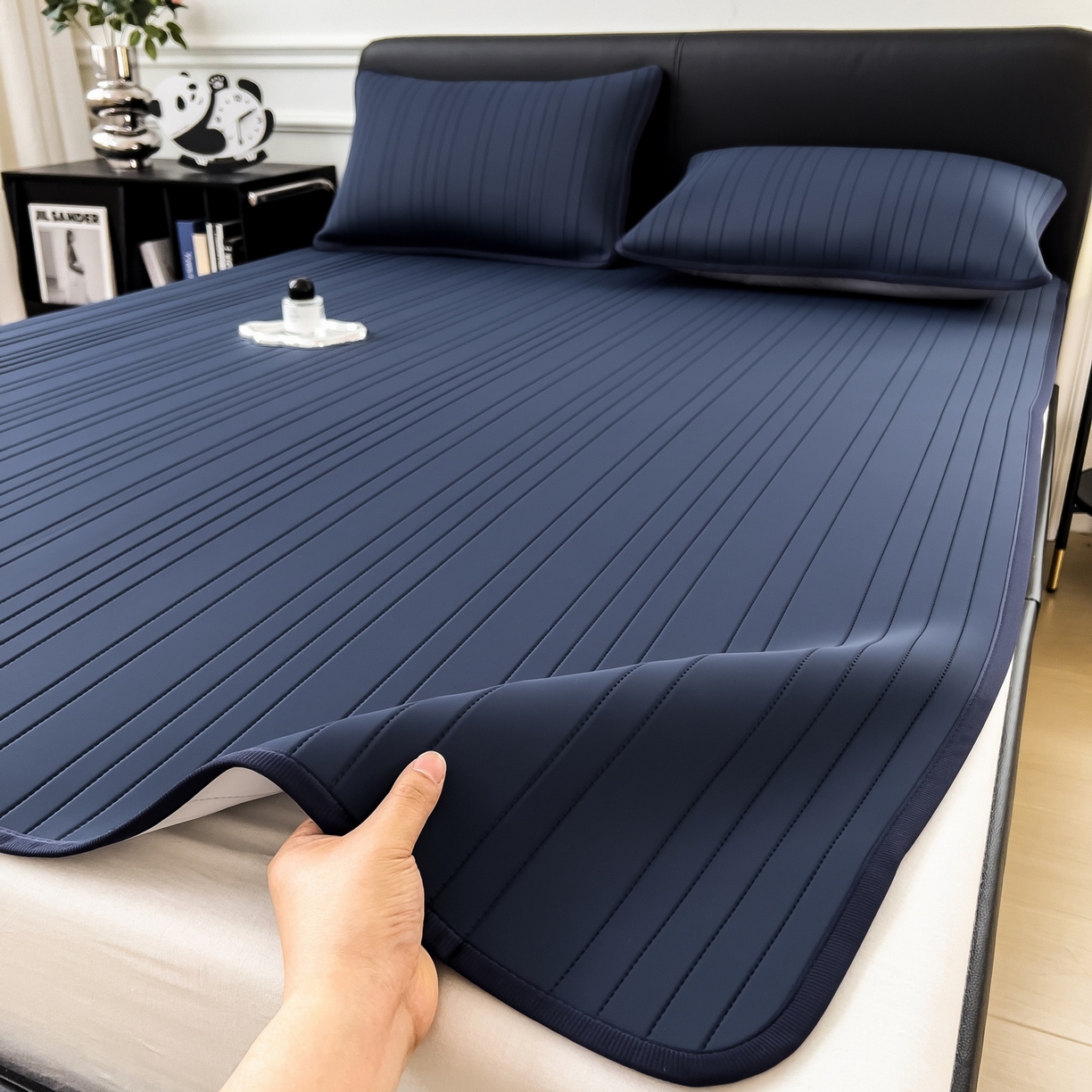 91家纺网 家纺一手货源 找家纺 （总）丝羽坊 2026新款云朵凉感纯色小冰皮软凉席-平铺款