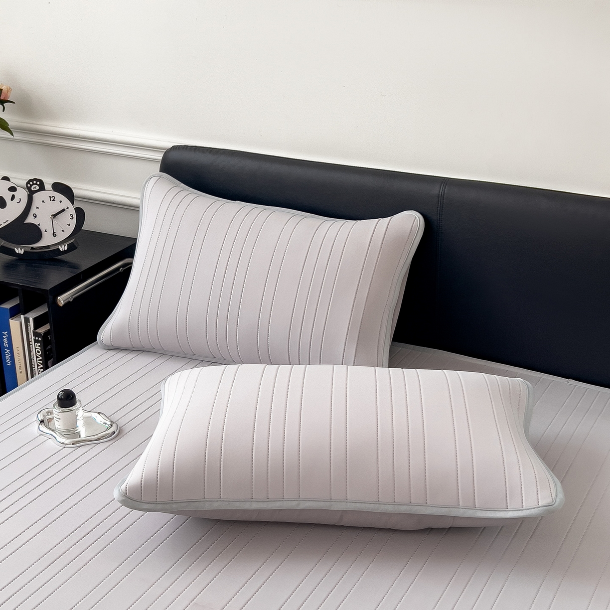 91家纺网 家纺一手货源 找家纺 丝羽坊 2026新款云朵凉感纯色小冰皮软凉席-平铺款 浅灰