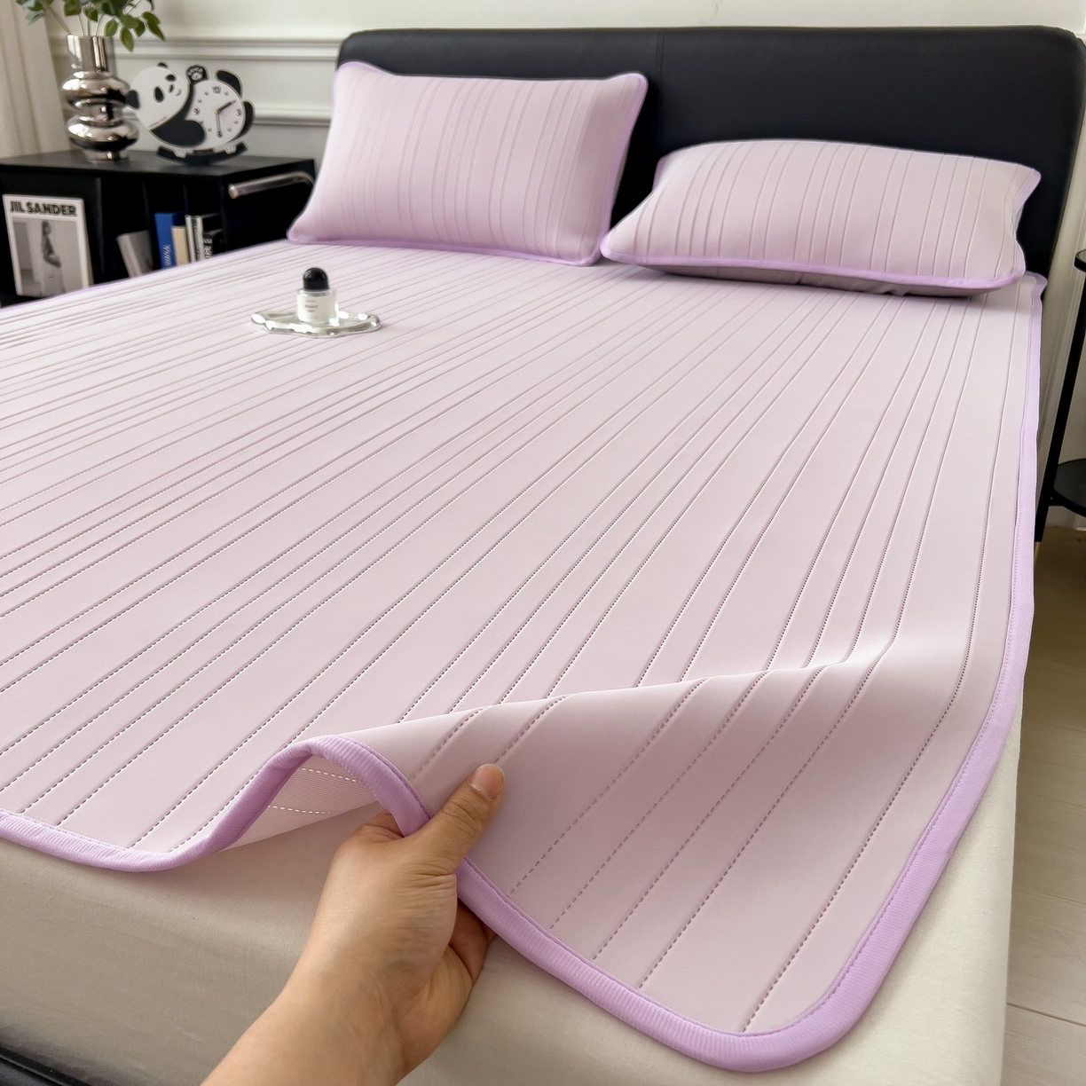 丝羽坊 2026新款云朵凉感纯色小冰皮软凉席-平铺款 浅紫