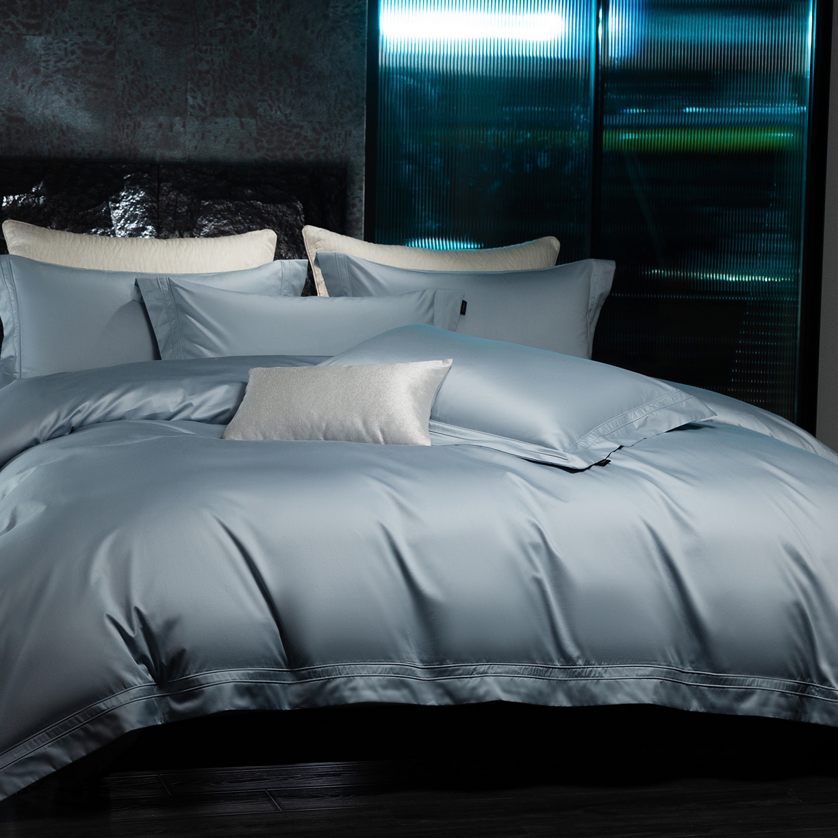 91家纺网 家纺一手货源 找家纺 （总）蕾诺家纺 2026秋冬新品100支双股高奢典藏简约全棉四件套系列