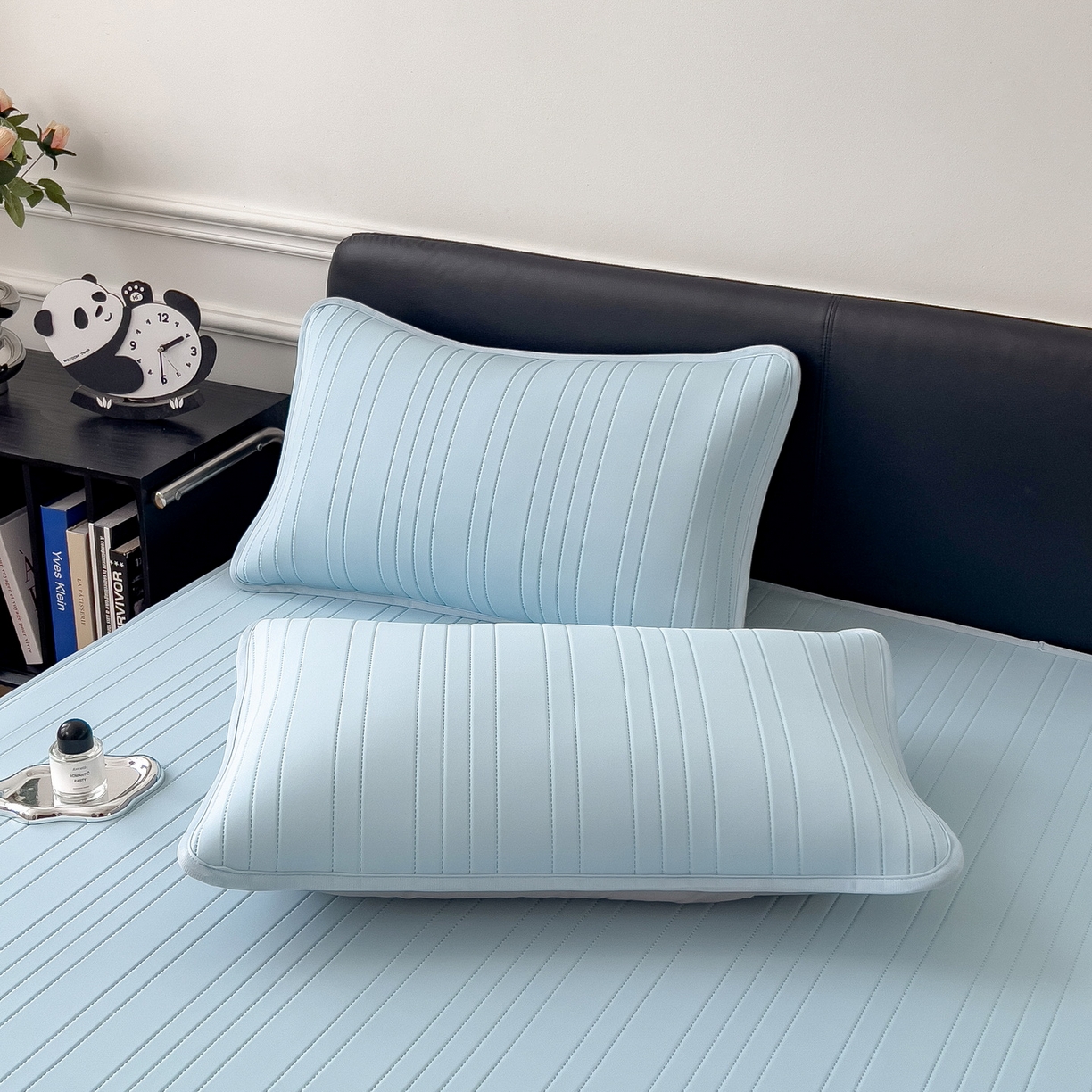 91家纺网 家纺一手货源 找家纺 丝羽坊 2026新款云朵凉感纯色小冰皮软凉席-平铺款 天蓝