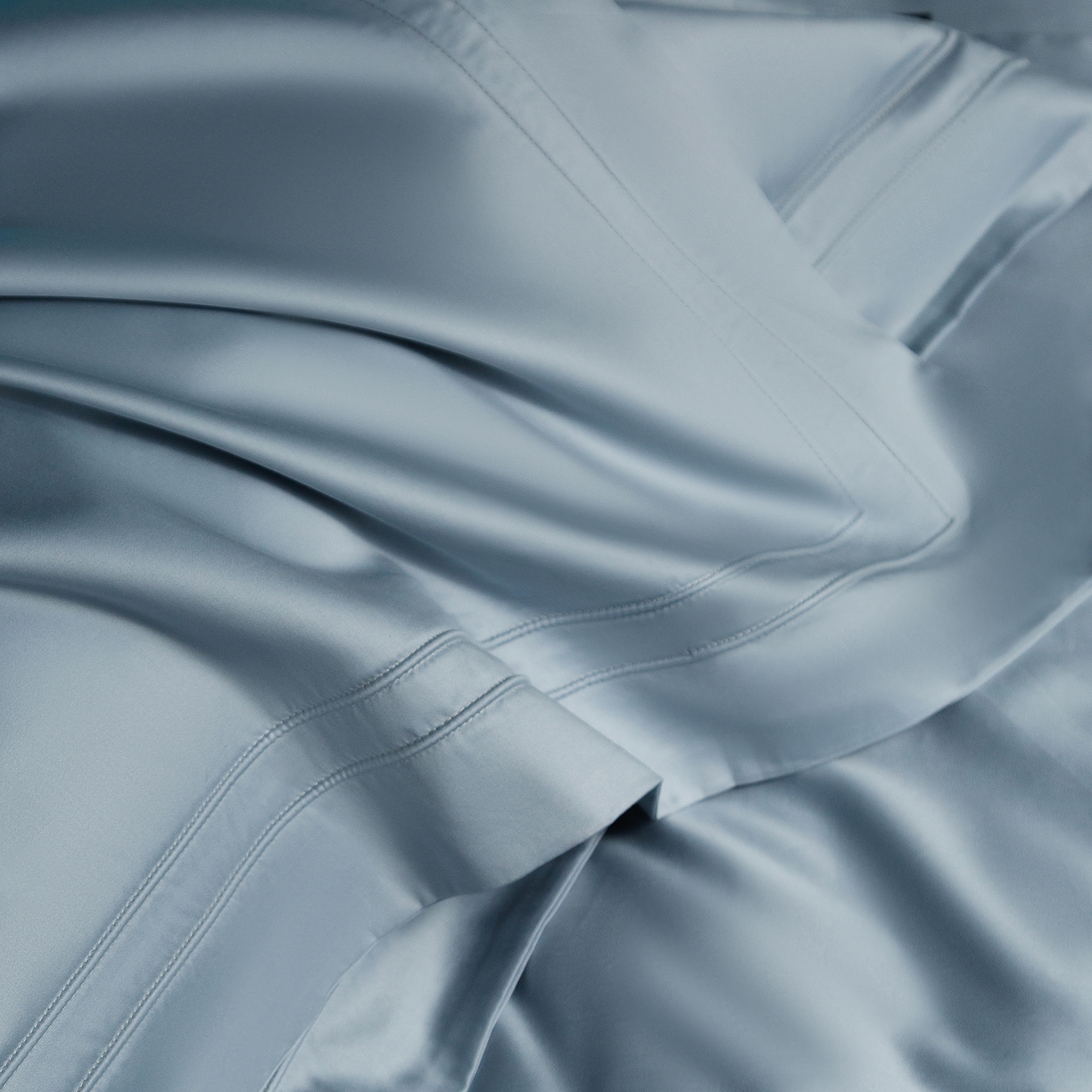 91家纺网 家纺一手货源 找家纺 蕾诺家纺 2026秋冬新品100支双股高奢典藏简约全棉四件套系列 棉凯文-北卡蓝