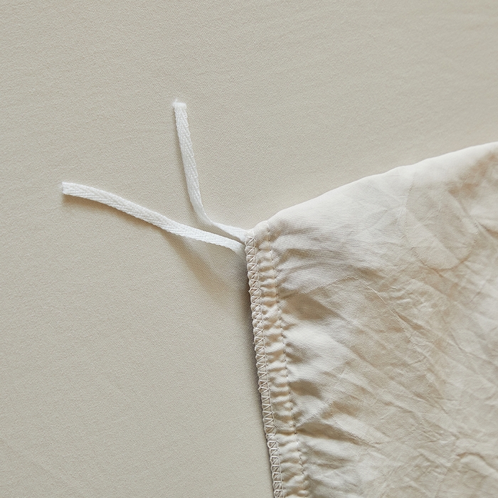 91家纺网 家纺一手货源 找家纺 缘生活 2026春夏新款民宿立体剪花蝴蝶结流苏四件套 剪花爱心流苏卡其