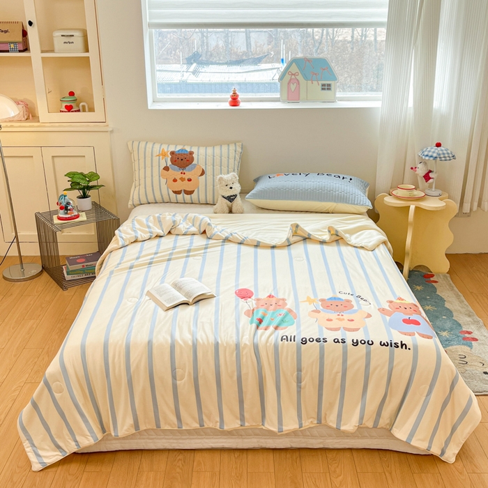 91家纺网 家纺一手货源 找家纺 （总）大彩家居 2026新款针织夏被床盖四件套