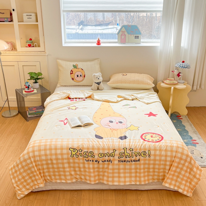 91家纺网 家纺一手货源 找家纺 （总）大彩家居 2026新款针织夏被床盖四件套