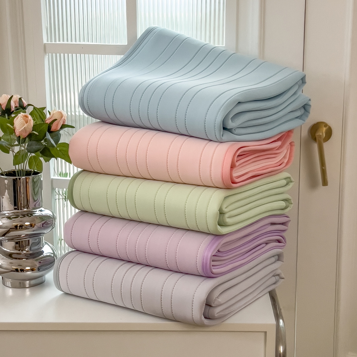 丝羽坊 2026新款云朵凉感纯色小冰皮软凉席-平铺款 组合图仅供展示-不可下单