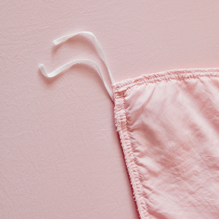 91家纺网 家纺一手货源 找家纺 缘生活 2026春夏新款民宿立体剪花蝴蝶结流苏四件套 剪花落叶流苏粉色