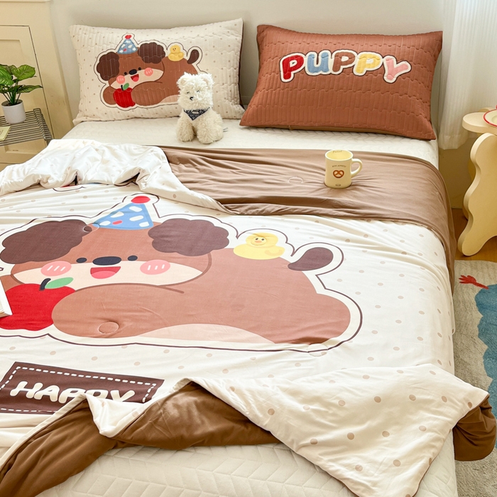 91家纺网 家纺一手货源 找家纺 （总）大彩家居 2026新款针织夏被床盖四件套