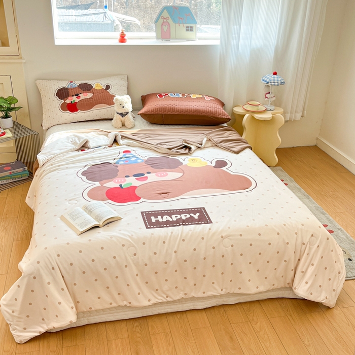 91家纺网 家纺一手货源 找家纺 （总）大彩家居 2026新款针织夏被床盖四件套