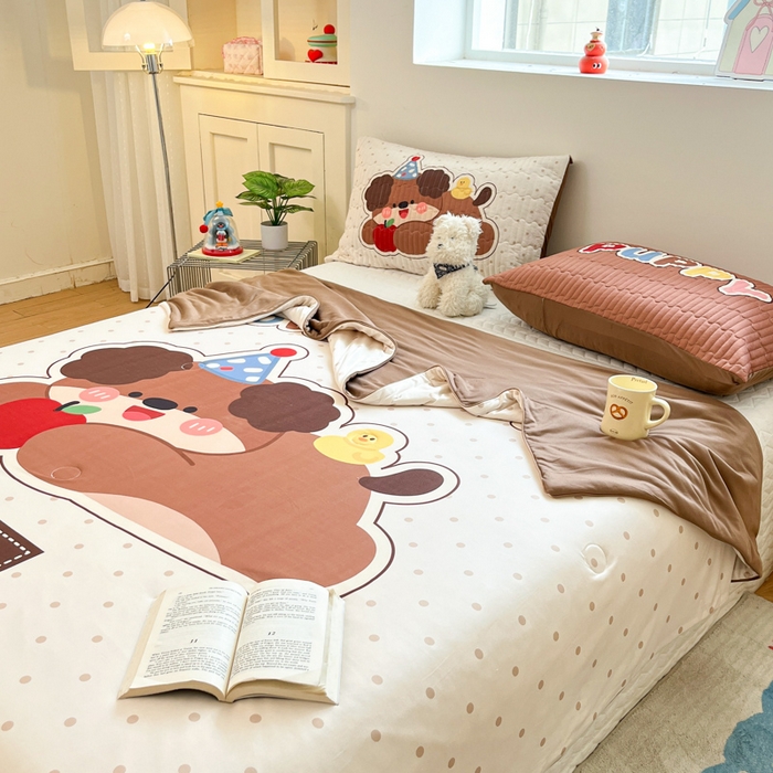 91家纺网 家纺一手货源 找家纺 （总）大彩家居 2026新款针织夏被床盖四件套