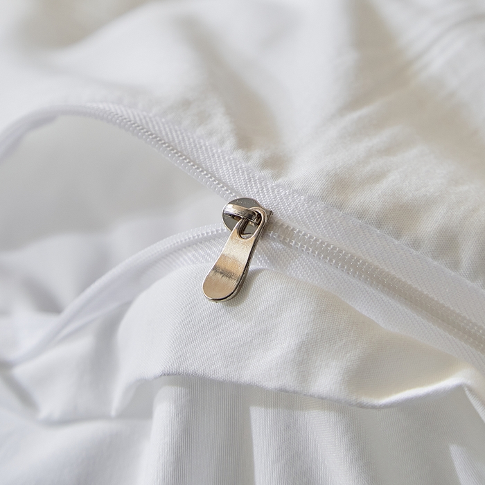 91家纺网 家纺一手货源 找家纺 缘生活 2026春夏新款民宿立体剪花蝴蝶结流苏四件套 剪花竖条纹蝴蝶结流苏本白