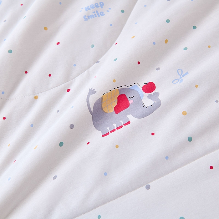 91家纺网 家纺一手货源 找家纺 薇玛仕 2026夏季新款100%新疆棉花里外全棉夏凉被单双人空调被 班尼小象