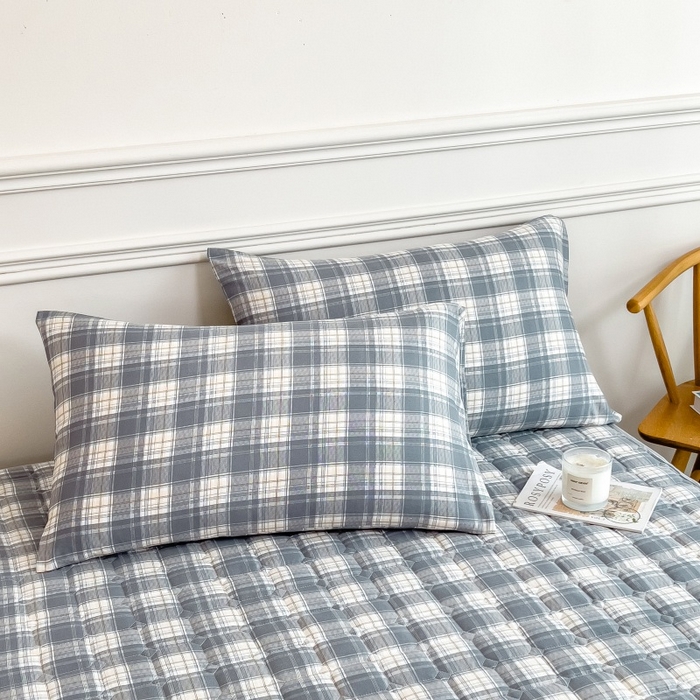 91家纺网 家纺一手货源 找家纺 （总）蕾诺家纺 2026新款色织水洗棉棉花夹棉床笠保护套