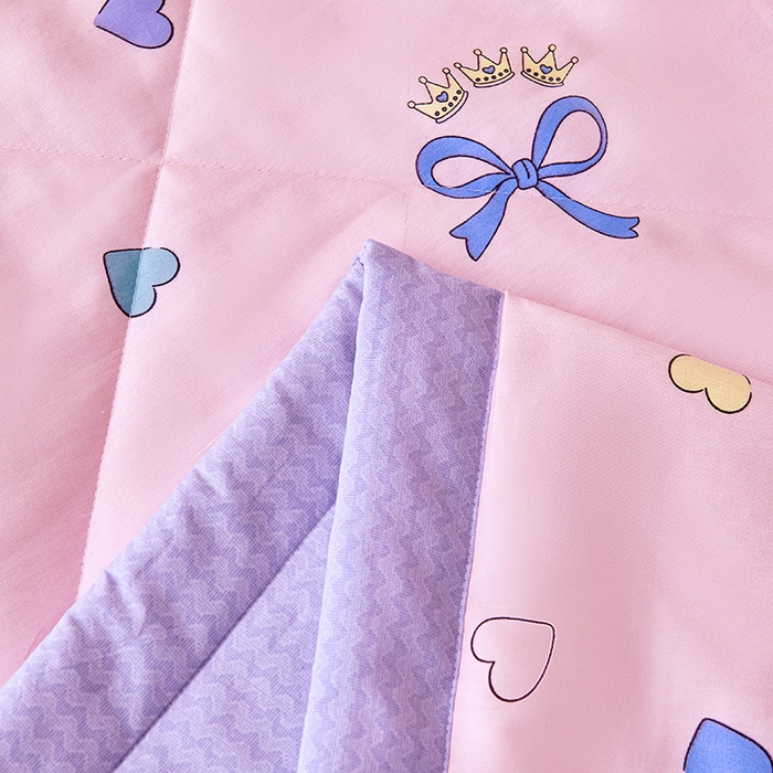 91家纺网 家纺一手货源 找家纺 薇玛仕 2026夏季新款100%新疆棉花里外全棉夏凉被单双人空调被 公主梦-粉