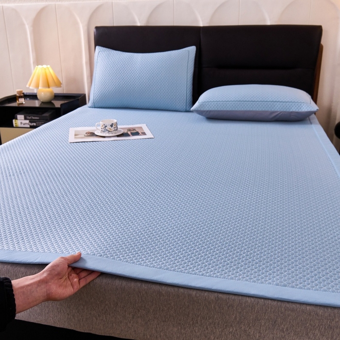 91家纺网 家纺一手货源 找家纺 （总）席之家 2026新款艾草宽边款凉席藤席三件套