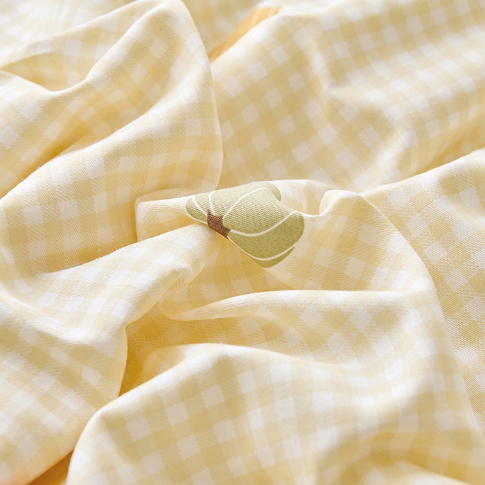 91家纺网 家纺一手货源 找家纺 薇玛仕 2026夏季新款100%新疆棉花里外全棉夏凉被单双人空调被 幻彩-黄