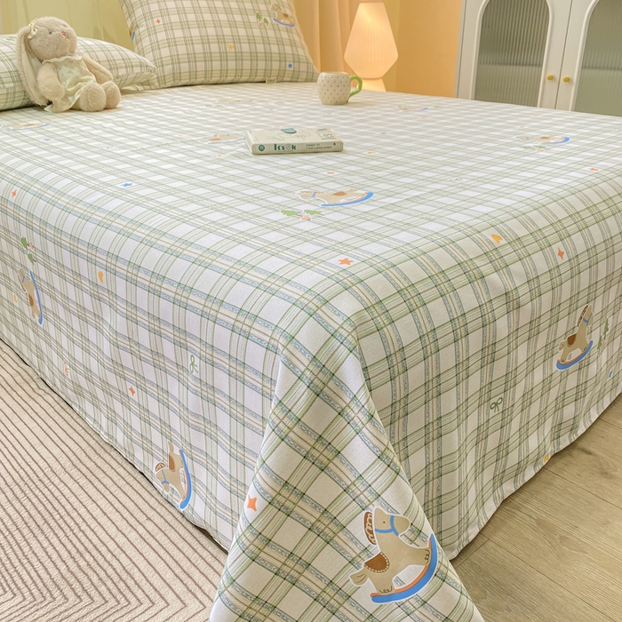 91家纺网 家纺一手货源 找家纺 （总）优品惠 2026新款老粗布床单凉席席子空调软席单品床垫保护套三件套