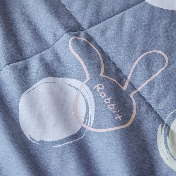 91家纺网 家纺一手货源 找家纺 薇玛仕 2026夏季新款100%新疆棉花里外全棉夏凉被单双人空调被 梦幻泡泡-蓝