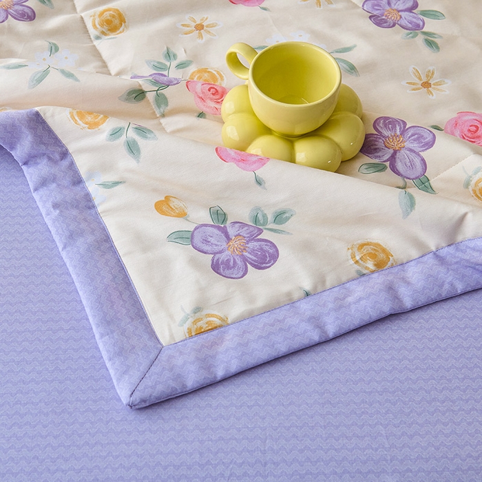 91家纺网 家纺一手货源 找家纺 薇玛仕 2026夏季新款100%新疆棉花里外全棉夏凉被单双人空调被 奈斯花园-米