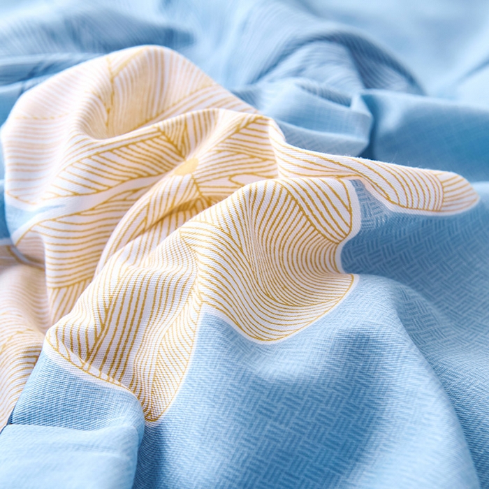 91家纺网 家纺一手货源 找家纺 薇玛仕 2026夏季新款100%新疆棉花里外全棉夏凉被单双人空调被 四叶草-蓝