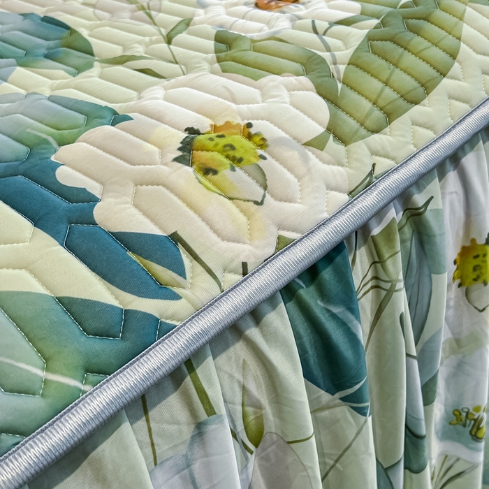 91家纺网 家纺一手货源 找家纺 （总）布柔 2026新款乳胶床裙0.7乳胶加厚凉感丝凉席带氨纶凉感凉席