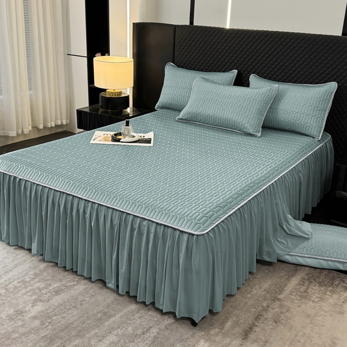 91家纺网 家纺一手货源 找家纺 （总）布柔 2026新款乳胶床裙0.7乳胶加厚凉感丝凉席带氨纶凉感凉席