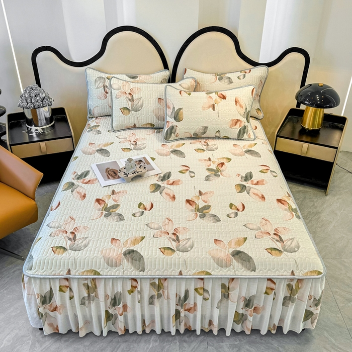 91家纺网 家纺一手货源 找家纺 布柔 2026新款乳胶床裙0.7乳胶加厚凉感丝凉席带氨纶凉感凉席 洛神