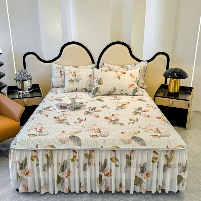 91家纺网 家纺一手货源 找家纺 布柔 2026新款乳胶床裙0.7乳胶加厚凉感丝凉席带氨纶凉感凉席 洛神