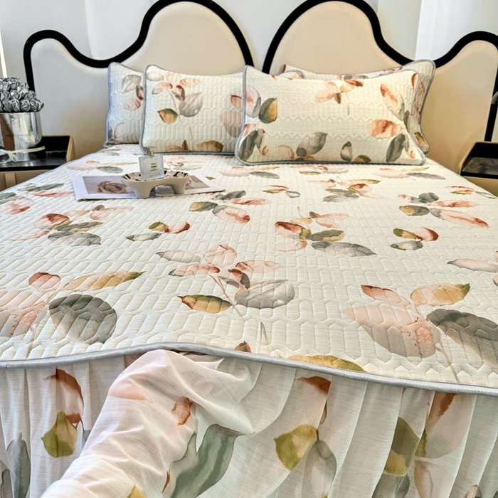 91家纺网 家纺一手货源 找家纺 布柔 2026新款乳胶床裙0.7乳胶加厚凉感丝凉席带氨纶凉感凉席 洛神