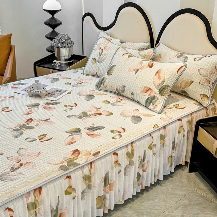 91家纺网 家纺一手货源 找家纺 布柔 2026新款乳胶床裙0.7乳胶加厚凉感丝凉席带氨纶凉感凉席 洛神