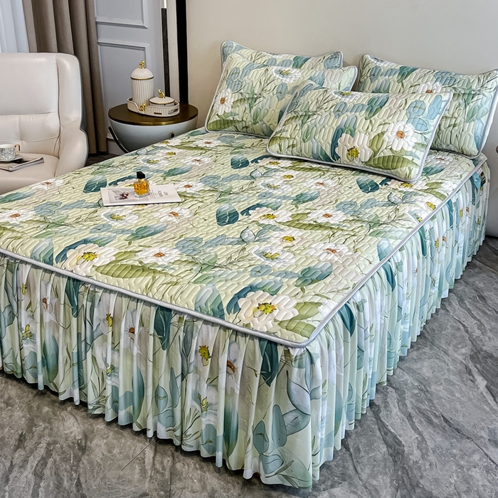 91家纺网 家纺一手货源 找家纺 布柔 2026新款乳胶床裙0.7乳胶加厚凉感丝凉席带氨纶凉感凉席 半夏