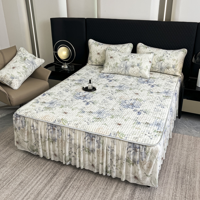 91家纺网 家纺一手货源 找家纺 布柔 2026新款乳胶床裙0.7乳胶加厚凉感丝凉席带氨纶凉感凉席 如梦