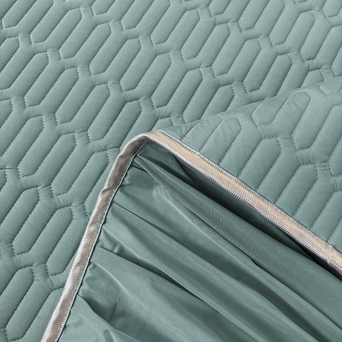 91家纺网 家纺一手货源 找家纺 布柔 2026新款乳胶床裙0.7乳胶加厚凉感丝凉席带氨纶凉感凉席 湖蓝