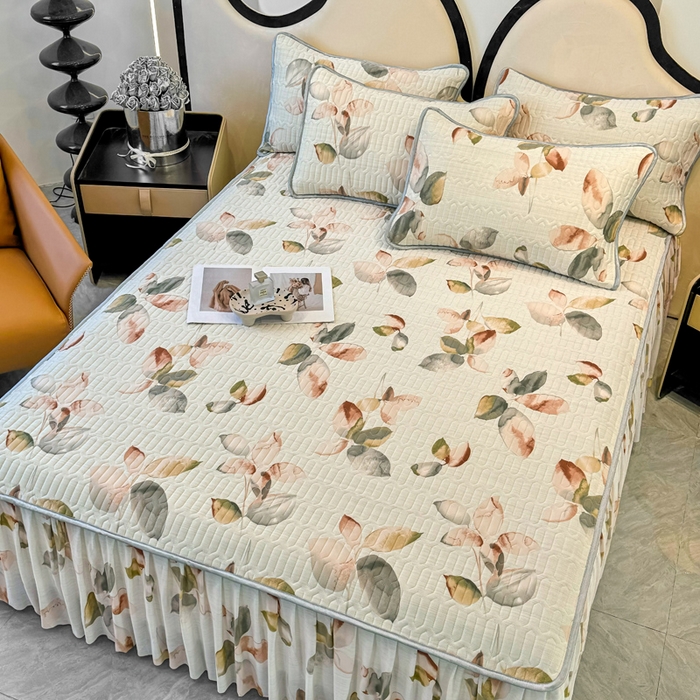 91家纺网 家纺一手货源 找家纺 布柔 2026新款乳胶床裙0.7乳胶加厚凉感丝凉席带氨纶凉感凉席 洛神