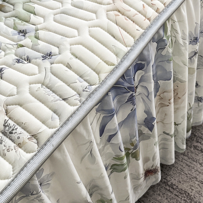 91家纺网 家纺一手货源 找家纺 布柔 2026新款乳胶床裙0.7乳胶加厚凉感丝凉席带氨纶凉感凉席 如梦