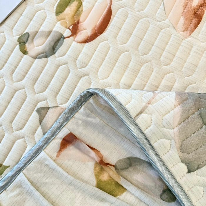 91家纺网 家纺一手货源 找家纺 布柔 2026新款乳胶床裙0.7乳胶加厚凉感丝凉席带氨纶凉感凉席 洛神