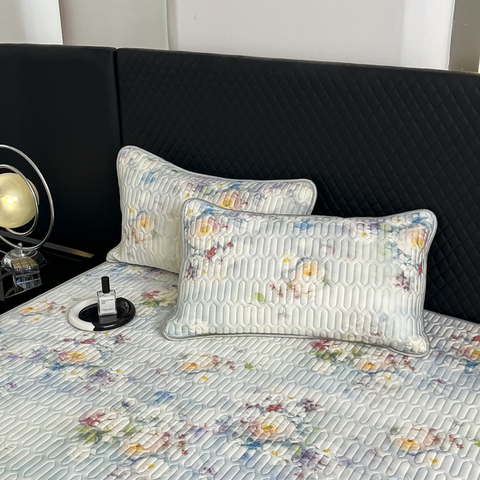 91家纺网 家纺一手货源 找家纺 布柔 2026新款乳胶床裙0.7乳胶加厚凉感丝凉席带氨纶凉感凉席 莫奈