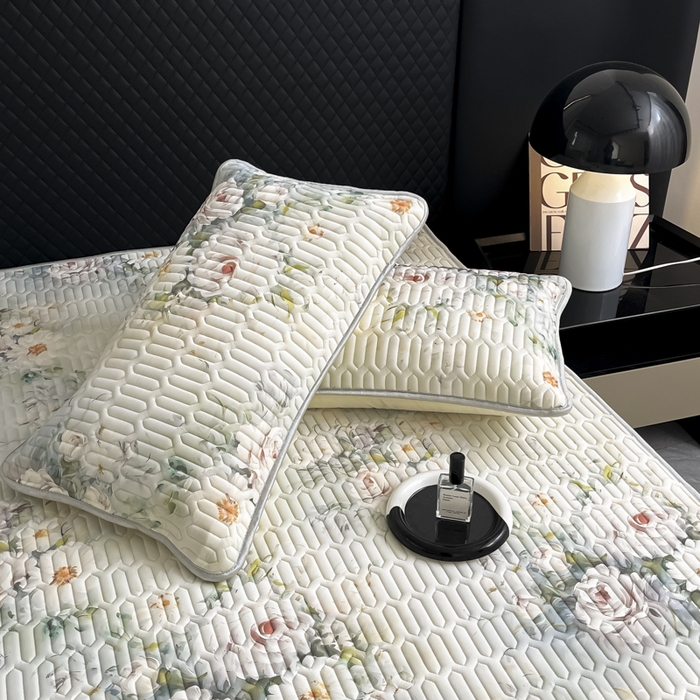 91家纺网 家纺一手货源 找家纺 布柔 2026新款乳胶床裙0.7乳胶加厚凉感丝凉席带氨纶凉感凉席 花茶