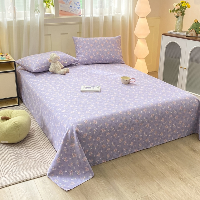 91家纺网 家纺一手货源 找家纺 优品惠 2026新款老粗布床单凉席席子空调软席单品床垫保护套三件套 豆蔻