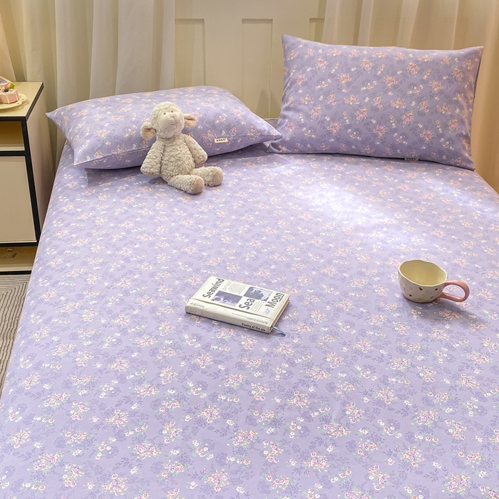 91家纺网 家纺一手货源 找家纺 优品惠 2026新款老粗布床单凉席席子空调软席单品床垫保护套三件套 豆蔻