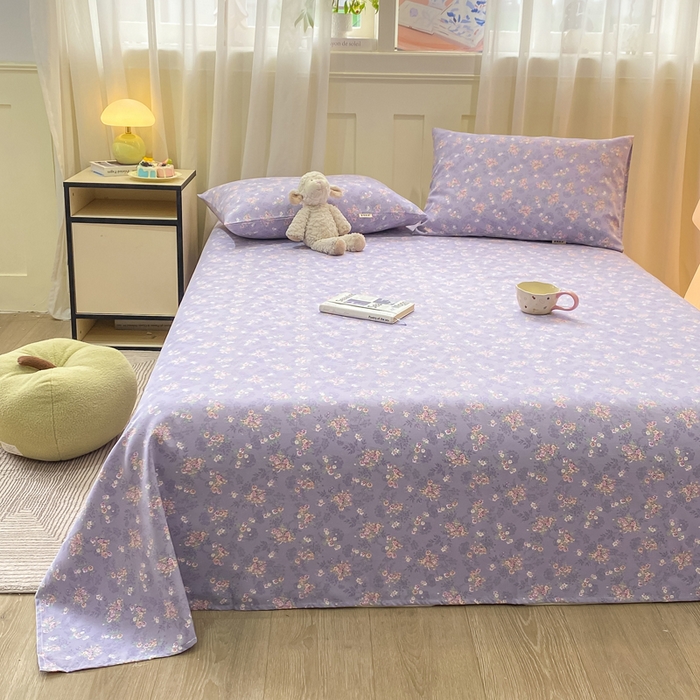 91家纺网 家纺一手货源 找家纺 优品惠 2026新款老粗布床单凉席席子空调软席单品床垫保护套三件套 豆蔻