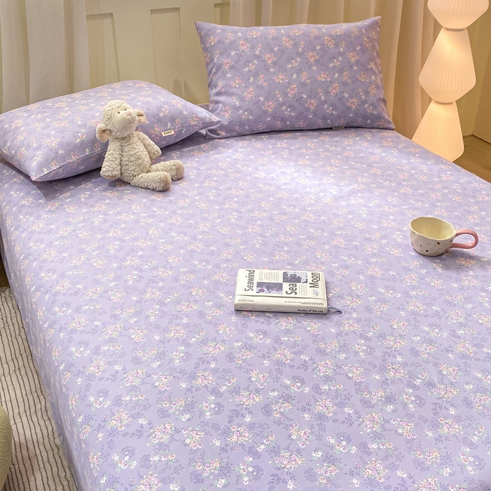 91家纺网 家纺一手货源 找家纺 优品惠 2026新款老粗布床单凉席席子空调软席单品床垫保护套三件套 豆蔻