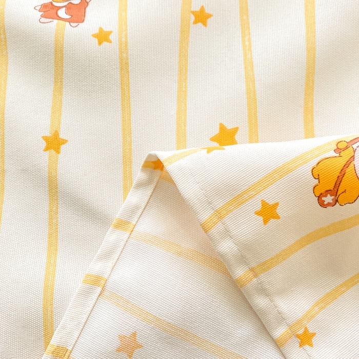 91家纺网 家纺一手货源 找家纺 优品惠 2026新款老粗布床单凉席席子空调软席单品床垫保护套三件套 可爱星星人