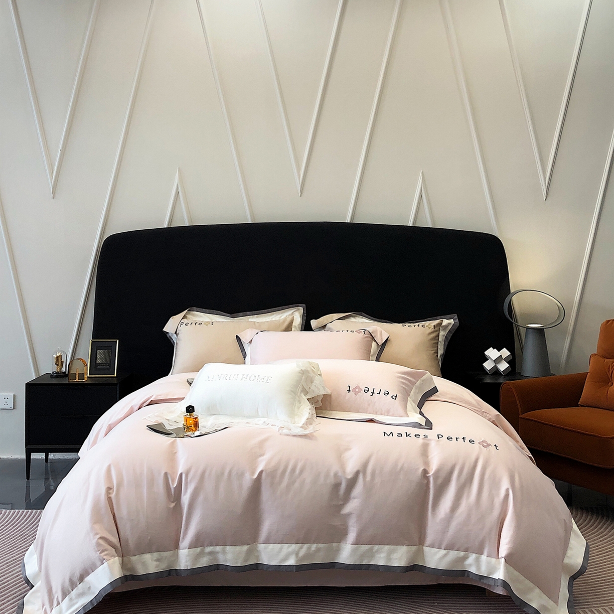 （总）蕾诺家纺 2026秋冬新款100s高奢典藏简约全棉四件套-莫斯科系列