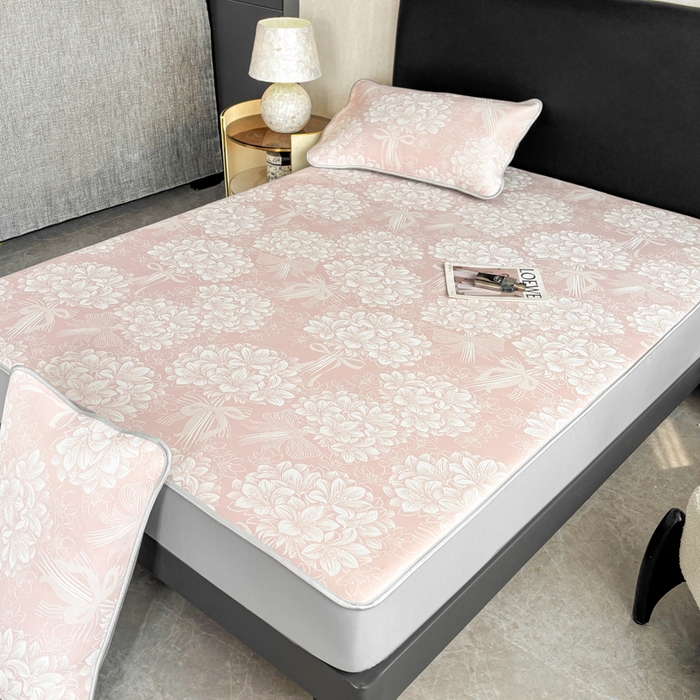 91家纺网 家纺一手货源 找家纺 （总）麋兔 2026新款PE聚乙中分子提花床笠款凉席席子