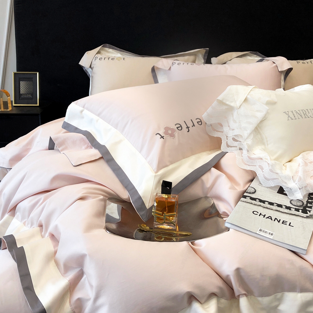 91家纺网 家纺一手货源 找家纺 （总）蕾诺家纺 2026秋冬新款100s高奢典藏简约全棉四件套-莫斯科系列